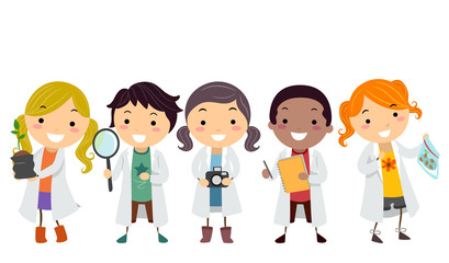 Stickman Kids Botanist Illustration