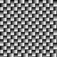 Carbon fiber seamless pattern. Abstract gray background texture vector illustration. Square structure metal sheet.