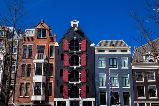 Beautiful architecture at the Old Central district in Amsterdam