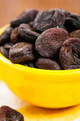 Healthy Organic Dried Apricots Background. Selective focus.