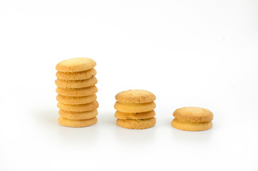 three level cookie on white background