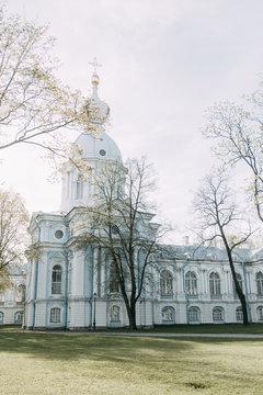 Elements of architecture of historical buildings. The Streets Of St. Petersburg. Temples and museums of the city.