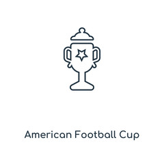 american football cup icon vector