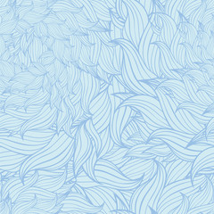 Seamless floral background pattern in blue and white color