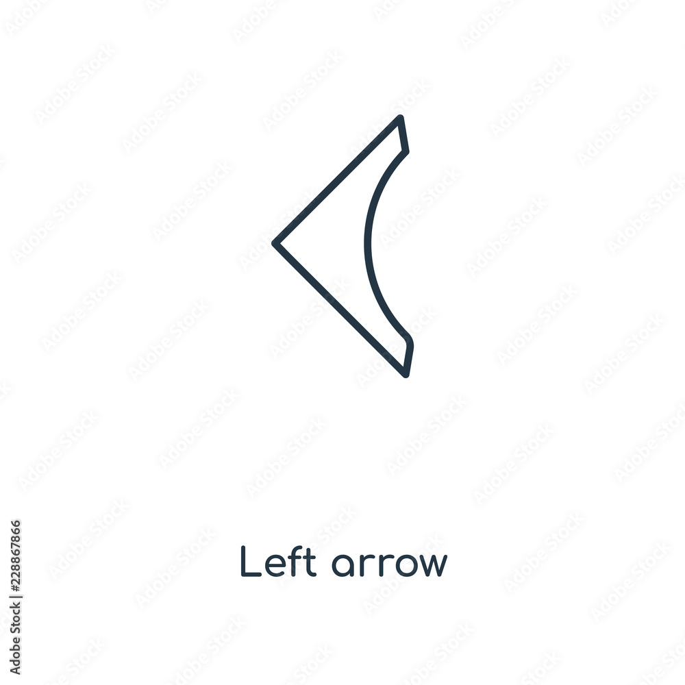 Poster left arrow icon vector