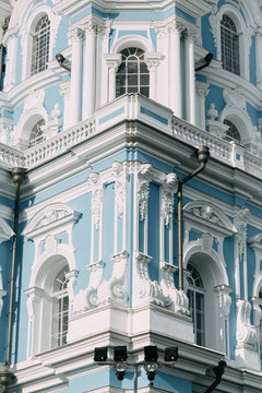 Elements of architecture of historical buildings. The Streets Of St. Petersburg. Temples and museums of the city.