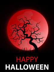 Halloween Baum Grußkarte (Happy Halloween)