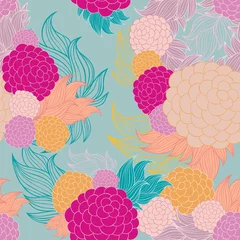 Dekokissen Colorful floral seamless background pattern.Wallpaper, pattern fills, web page background,surface textures, textile design template. Vector illustration © antoniu