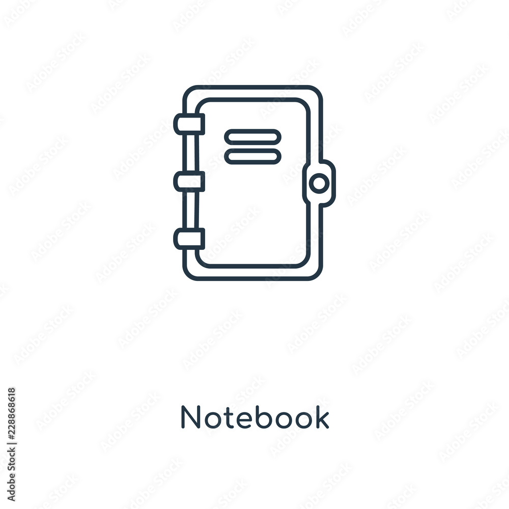 Poster notebook icon vector