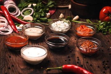 spices and herbs in the kitchen