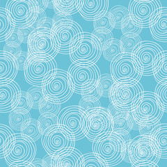 Fototapeta na wymiar Hand- drawn abstract seamless background pattern. Waves, curls, swirls theme. Vector illustration