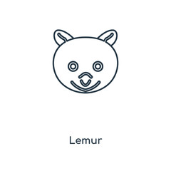 lemur icon vector