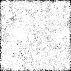 Grunge background abstract black and white. Monochrome texture of dirty surface. Pattern of cracks, chips, scuffs