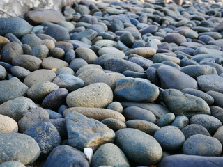 Fototapeta na wymiar pebbles on the beach stone garden