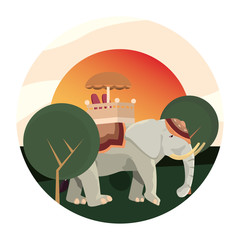 indian royal elephant landscape