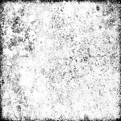 Grunge background abstract black and white. Monochrome texture of dirty surface. Pattern of cracks, chips, scuffs