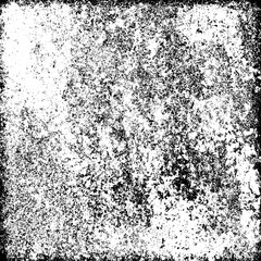 Grunge background abstract black and white. Monochrome texture of dirty surface. Pattern of cracks, chips, scuffs