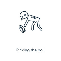 picking the ball icon vector