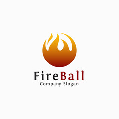 Fire Ball Logo Template