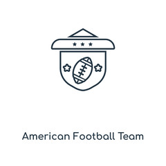 american football team emblem icon vector
