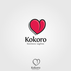 Kokoro - Heart Logo Template