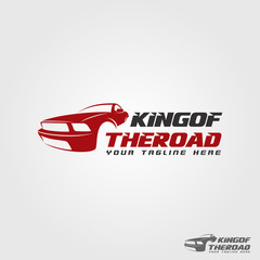 King of the Road - Race Car Logo Template