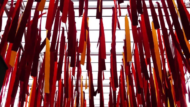4K collor ribbon be windy