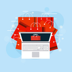 Shopping online concept
