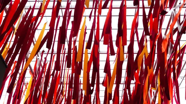 4K collor ribbon be windy