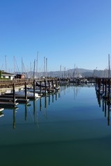 Fototapeta na wymiar Kaliforniens Küste | Boote am Meer