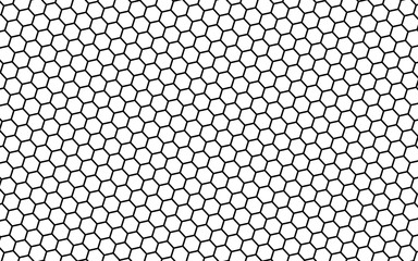 Black honeycomb on a white background. Isometric geometry. 3D illustration