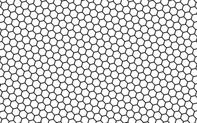 Black honeycomb on a white background. Isometric geometry. 3D illustration