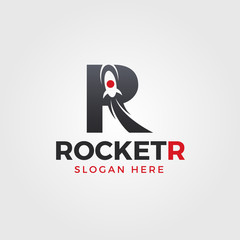 Rocket - Letter R Logo Template