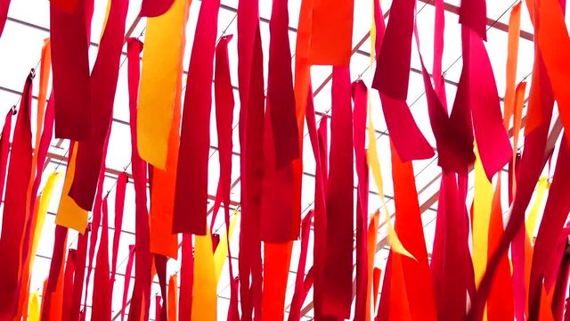 4K collor ribbon be windy