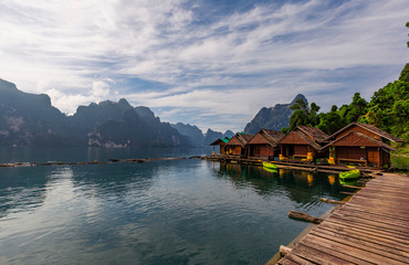 Naklejka premium Beautiful holiday day in Khao Sok National park,Suratthani,Thailand