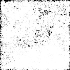 Grunge background abstract black and white. Monochrome texture of dirty surface. Pattern of cracks, chips, scuffs