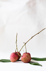 leechi on white background