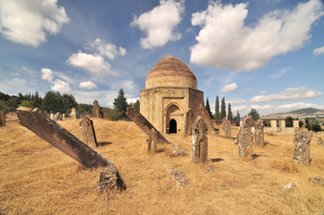 Yeddi Gumbaz mausoleum – a cemetery  south to Şamaxı, Azerbaijan
