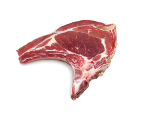 beef entrecote on white background