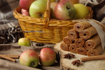 Tasty healthy fruit roll-ups made from apples (Russian pastila).