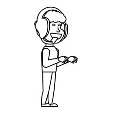 boy with headphone avatar character