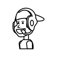 boy with headphone avatar character