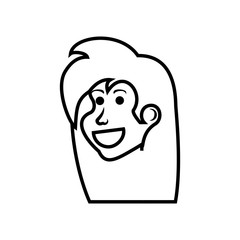 head of cute girl avatar character
