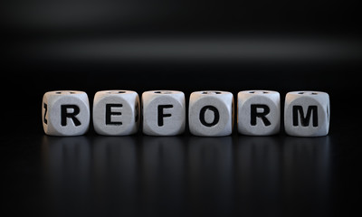 Reform concept.3d rendering,conceptual image.