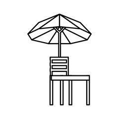 tennis referee chair with umbrella