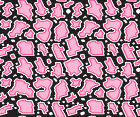 Print camouflage snake skin texture repeated seamless pattern anaconda boa white pink black