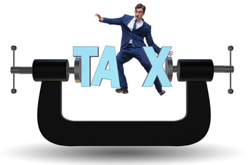 Business concept of tax payments burden