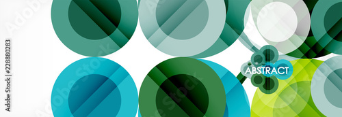 Abstract colorful geometric composition - multicolored circle background