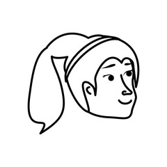 head young woman avatar character