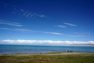 Landscape of qinghai lake in China